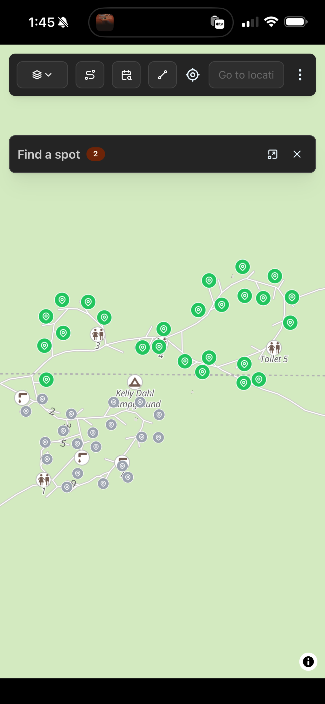 Every site mapped — Campound screenshot